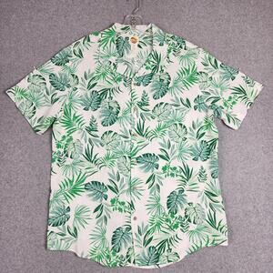 C & C California Men's Shirt Short Sleeve Tropical Button Up Large